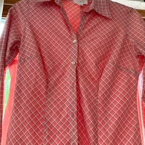 Bundle Of 2 Ann Taylor Loft Pink Button-Up Shirts